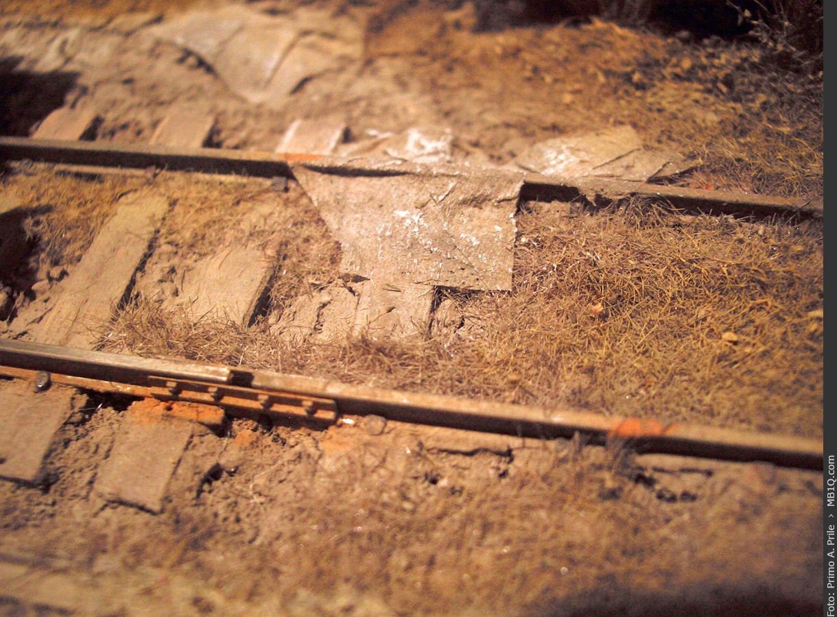 Verdrecktes 0n3-Gleis, On3 scale Rail Track