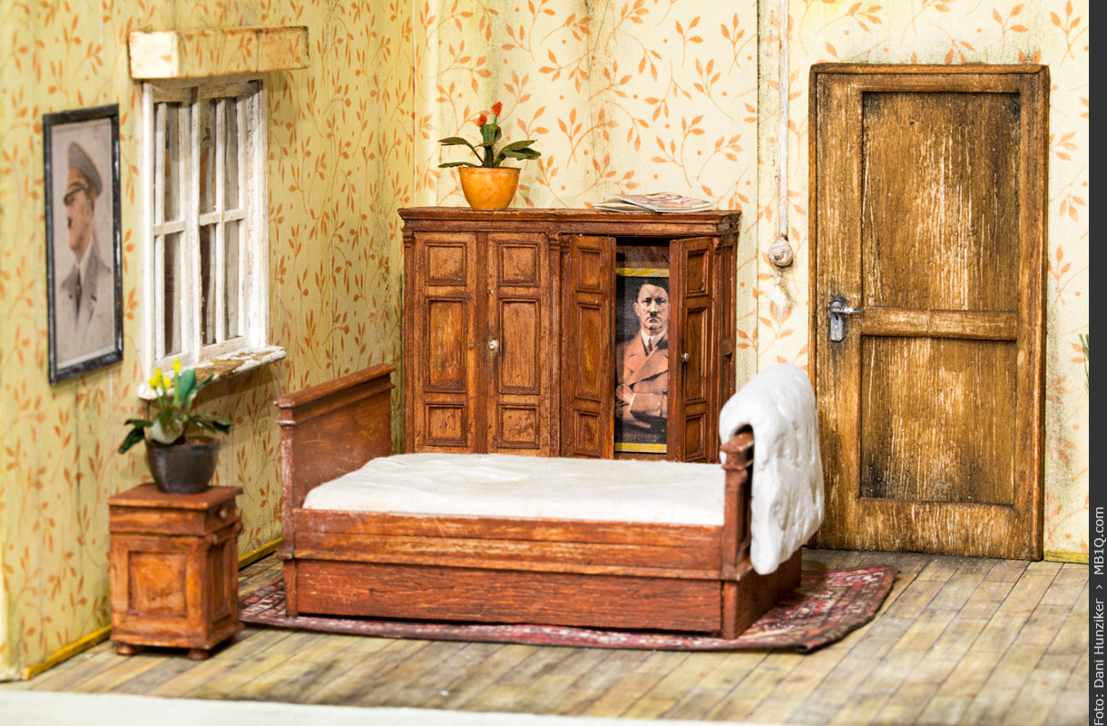 Schlafzimmer im Massstab 1:22,5