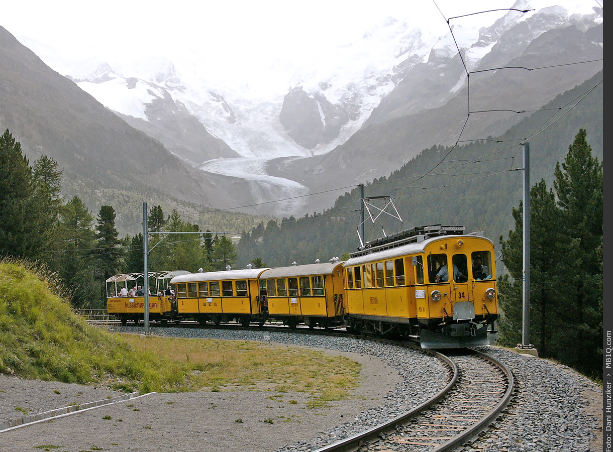 Nostalgiezug der Berninabahn