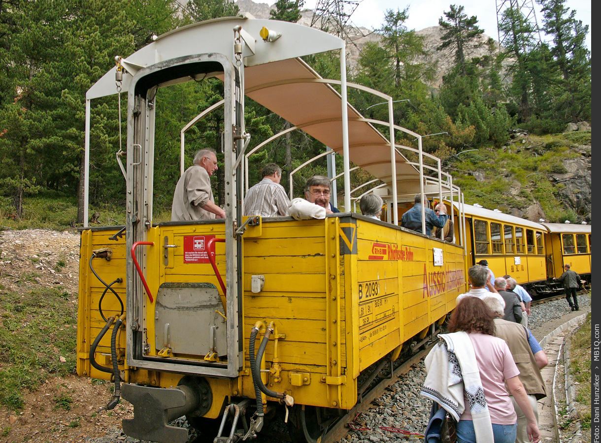 RhB Aussichtswagen B2 2093 (offener Panoramawagen)