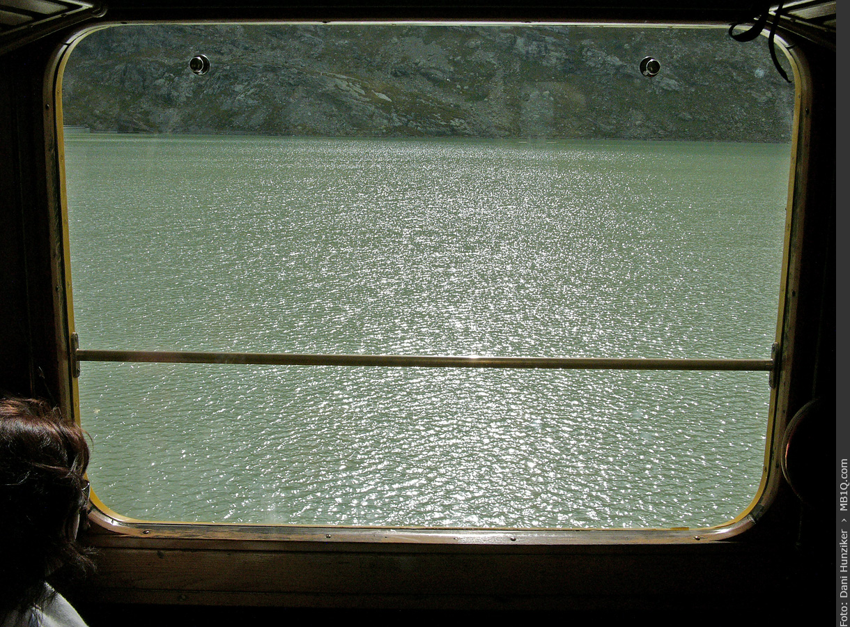 Seitenfensterblick auf den Lago Bianco