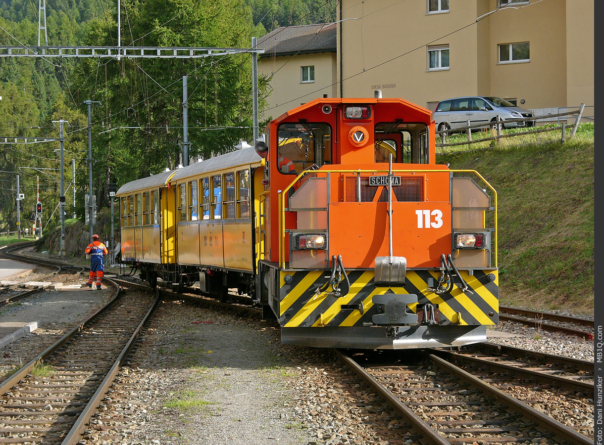 RhB Rangiertraktor Tm 2/2 113, Pontresina