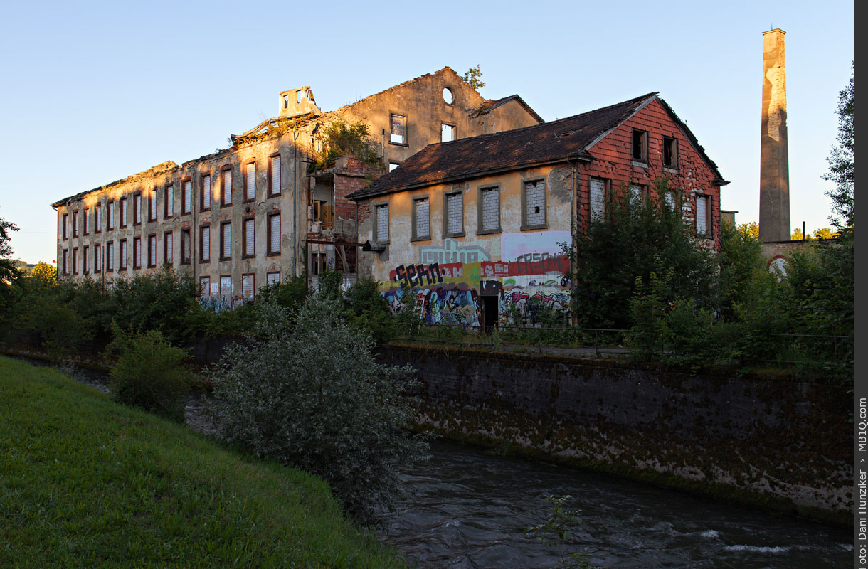 Verfallene Gebäude, alte Spinnerei Jakobstal, Bülach